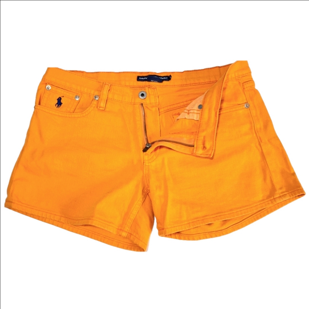 Polo by Ralph Lauren 30 Women's Denim Orange Shorts - Picture 2 of 5
